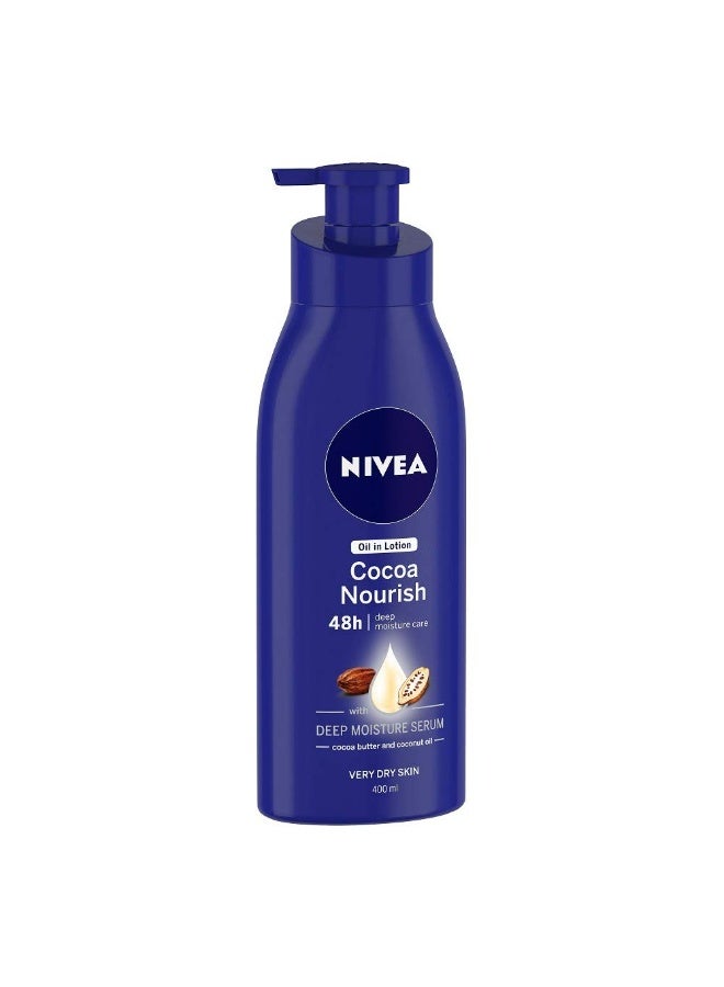 Nivea Cocoa Nourish Body Lotion, 400ml and cocoa Nourish Body Lotion, 120ml - Image 4